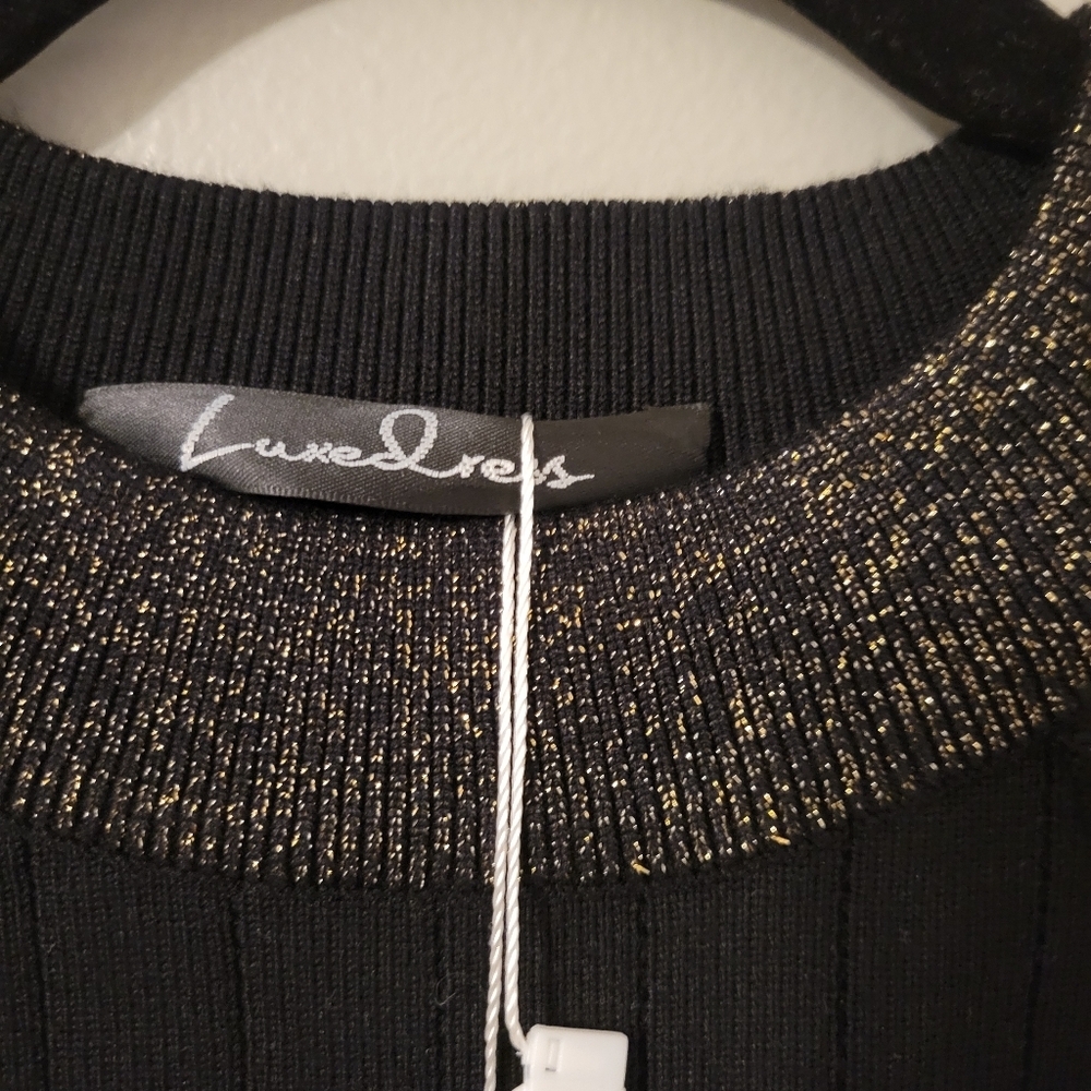 Luxedress Women's Elegant Wool Blend Little Black Dress. Size S - Picture 11 of 12